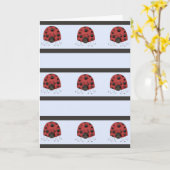 Lady Bug Verjaardag Kaart (Gele Bloem)