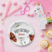 Lady Bug Verjaardag Tuin Party Papieren Bordje (Feest)