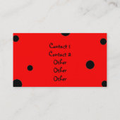 Lady Bug visitekaartje (Achterkant)