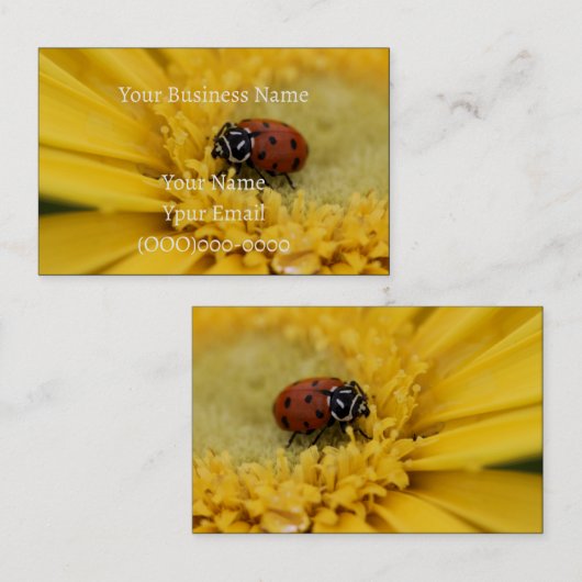 Lady bug visitekaartje (Voorkant / Achterkant)