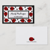 Lady Bug-visitekaartje Contactkaartje (Voorkant / Achterkant)