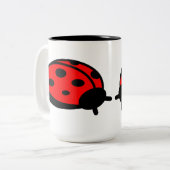 Lady Bug White en Black Mok (Voorkant links)