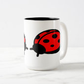 Lady Bug White en Black Mok (Voorkant rechts)