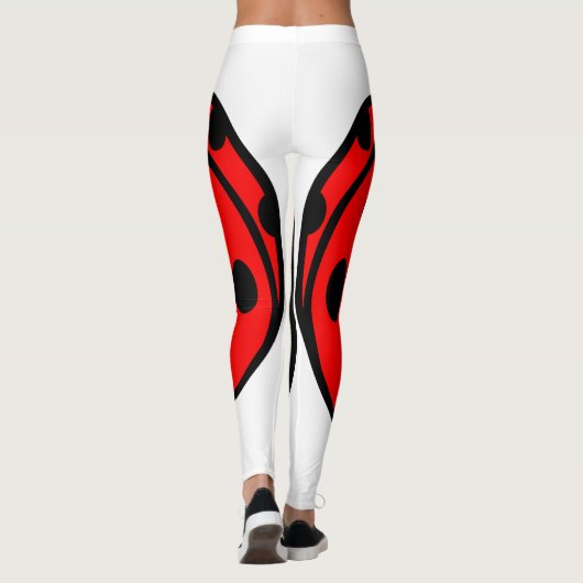 Lady Bug Witte Leggings (Achterkant)