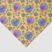 Lady Bugs Amongst the Flowers on a Midsummer Day Tissuepapier (Detail)