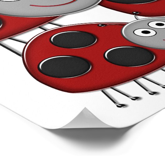 Lady Bugs Birthday Party Banner Poster (Hoek)