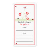 Lady Bugs Bookplate Etiket (Voorkant)