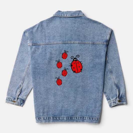 Lady Bugs Design Denim Jas Denim Jacket (Achterkant)