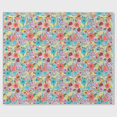 Lady Bugs en Flowers Cadeaupapier (Vlak)