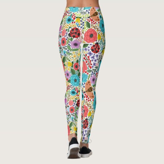 Lady Bugs en Flowers Leggings (Achterkant)