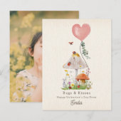 Lady Bugs & Kisses Classroom Valentijn Foto Briefkaart (Voorkant / Achterkant)