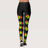 Lady Bugs op een zwarte Leggings van het Shamrock  (Achterkant)