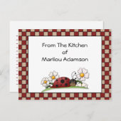 Lady Bugs Recipe-kaarten Briefkaart (Voorkant / Achterkant)