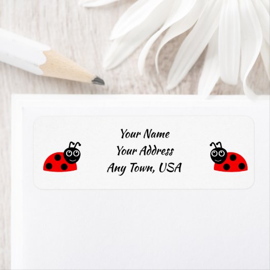 Lady bugs retour adreslabels etiket (Insitu)