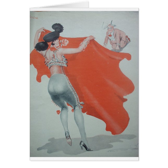 Lady Bullfighter uit 1920 houdt ze tegen (Voorkant)