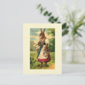 Lady Bunny brengt paasvreugde Feestdagenkaart (Staand voorkant)