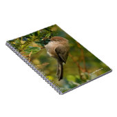 Lady Bushtit op de Californische Lila Struik Notitieboek (Rechterzijde)