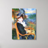 Lady by the Seashore (door Pierre-Auguste Renoir) Canvas Afdruk (Voorkant)