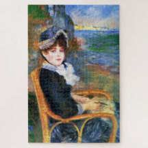 Lady by the Seashore (door Pierre-Auguste Renoir)