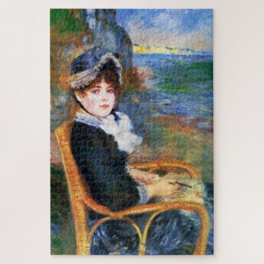Lady by the Seashore (door Pierre-Auguste Renoir) Legpuzzel (Verticaal)