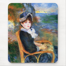 Lady by the Seashore (door Pierre-Auguste Renoir)
