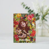  Lady Cameo in Roos Feestdagenkaart (Staand voorkant)