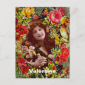  Lady Cameo in Roos Feestdagenkaart (Voorkant)