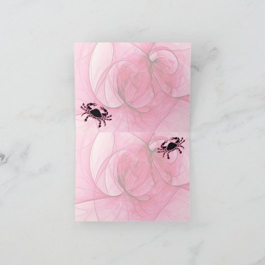 Lady Cancer Zodiac Roze Blank Kaart (Binnen)