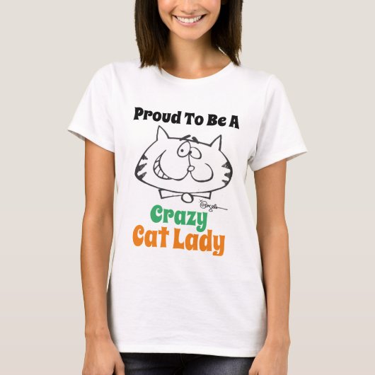 Lady Cat Lover T-shirt (Voorkant)