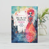 Lady Catrina's Waterverf Blooming Tribute Kaart (Staand voorkant)