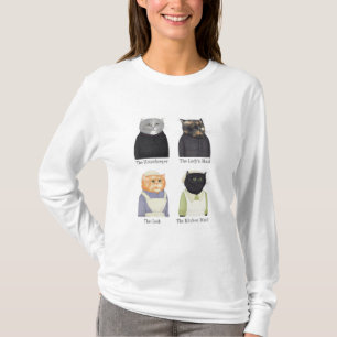 LADY CATS Dames Basic T-shirt met lange mouwen