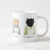 LADY CATS Grote Witte Mok + Tekst (Rechts)