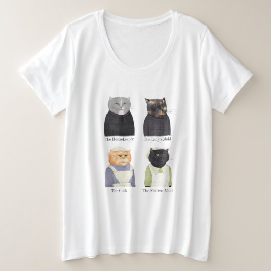 LADY CATS Vrouwen Plus Size T-shirt (Design voorkant)