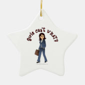 Lady CEO in Business Suit Keramisch Ornament (Voorkant)