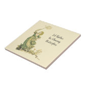  Lady Chasing Butterflies Tegeltje (Zijkant)