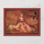 Lady Chastity Holding Unicorn Briefkaart (Voorkant)