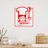 Lady Chef Poster (Keuken)