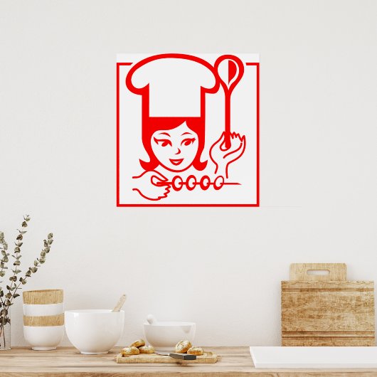 Lady Chef Poster (Keuken)