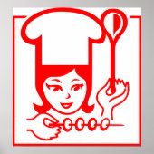 Lady Chef Poster (Voorkant)