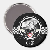 Lady Chef Skull Magneet (Voorkant / Achterkant)