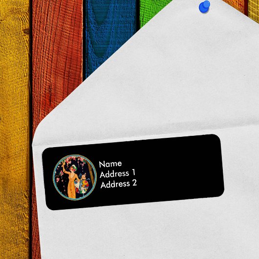 Lady Cherry Blossom Tree Pet Box Etiket