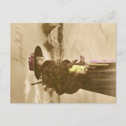  Lady Christmas Briefkaart | Klassieke feestdag (Voorkant)