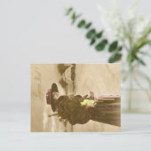  Lady Christmas Briefkaart | Klassieke feestdag (Staand voorkant)