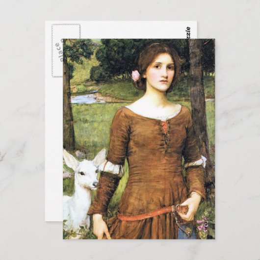 Lady Clare met een Fawn Briefkaart (Voorkant / Achterkant)