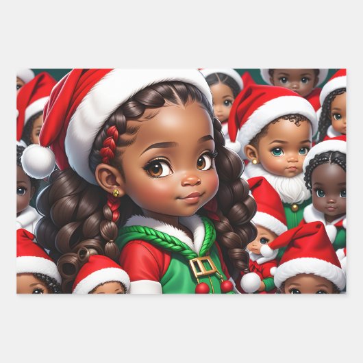 Lady Claus Inpakpapier Vel (Voorkant)