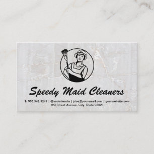 Lady Cleaner   Achtergrond marmer Visitekaartje