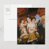 Lady Cockburn en haar Drie Oudste Sons, 1773 Briefkaart (Voorkant / Achterkant)
