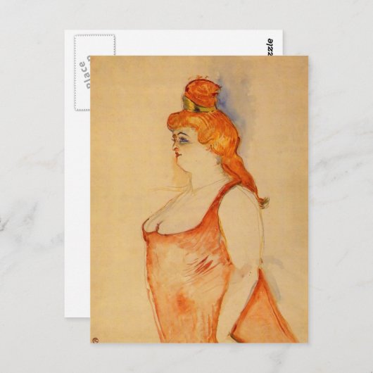 Lady Cocyte van Toulouse-Lautrec Briefkaart (Voorkant / Achterkant)