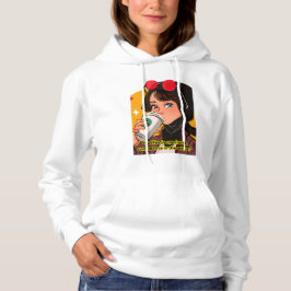 lady coffee quote hoodie