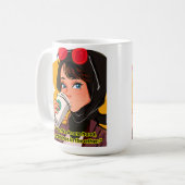 lady coffee quote koffiemok (Voorkant links)